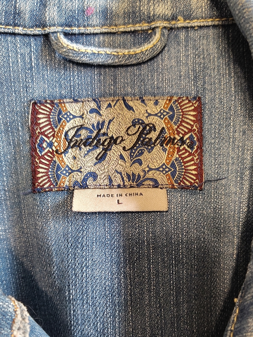 Indigo Palms women's light-wash denim jean jacket - Large - Picture 5 of 8